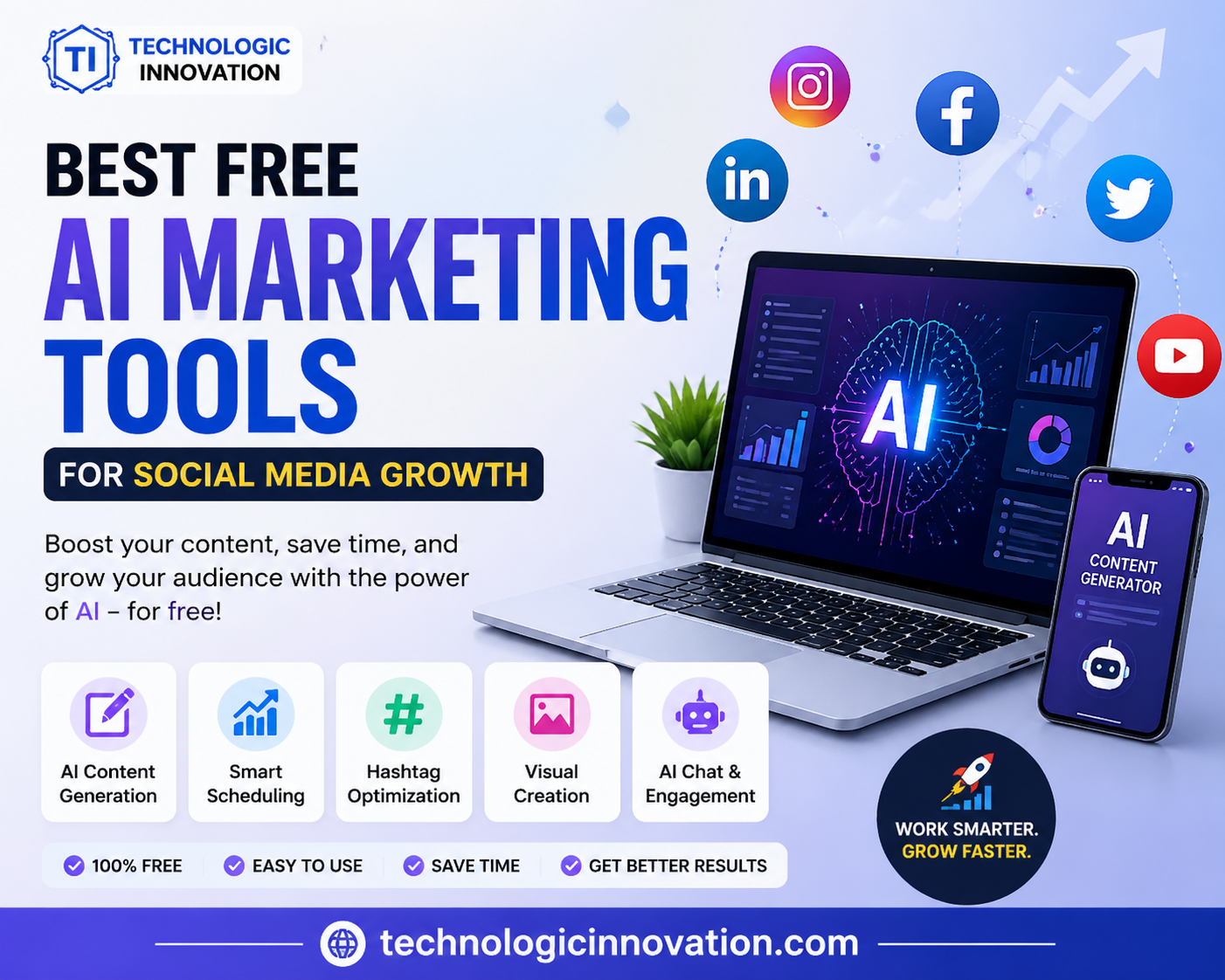 Best Free AI Marketing Tools for Social Media Growth