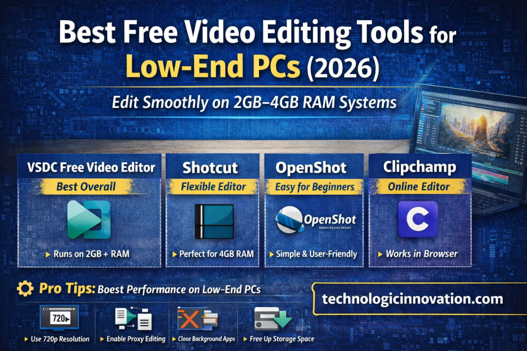 Best Free Video Editing Tools for Low-End PCs (2026 Guide)